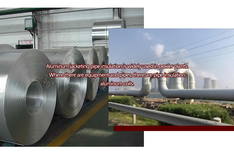 Aluminum jacketing pipe insulation