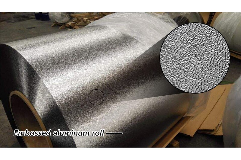 Embossed aluminum roll